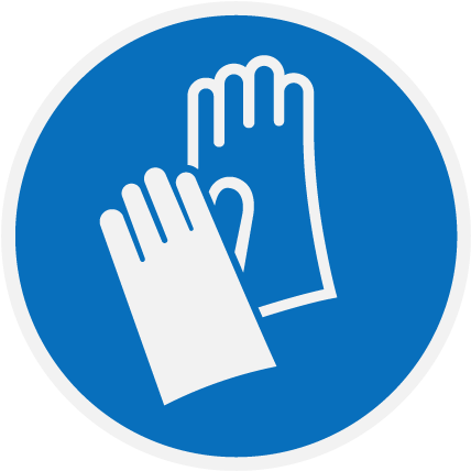 Drilling In Wood With Wdb-s Spade Bits - Safety Hand Glove Sign (439x439)