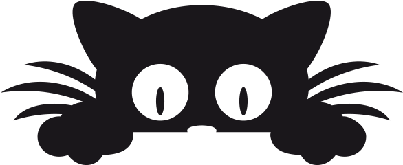 Sticker Chat Caché - Cat Decals (600x600)