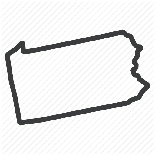 Pennsylvania State Outline Png Clipart Royalty Free - Pennsylvania State Outline Icon (512x512)