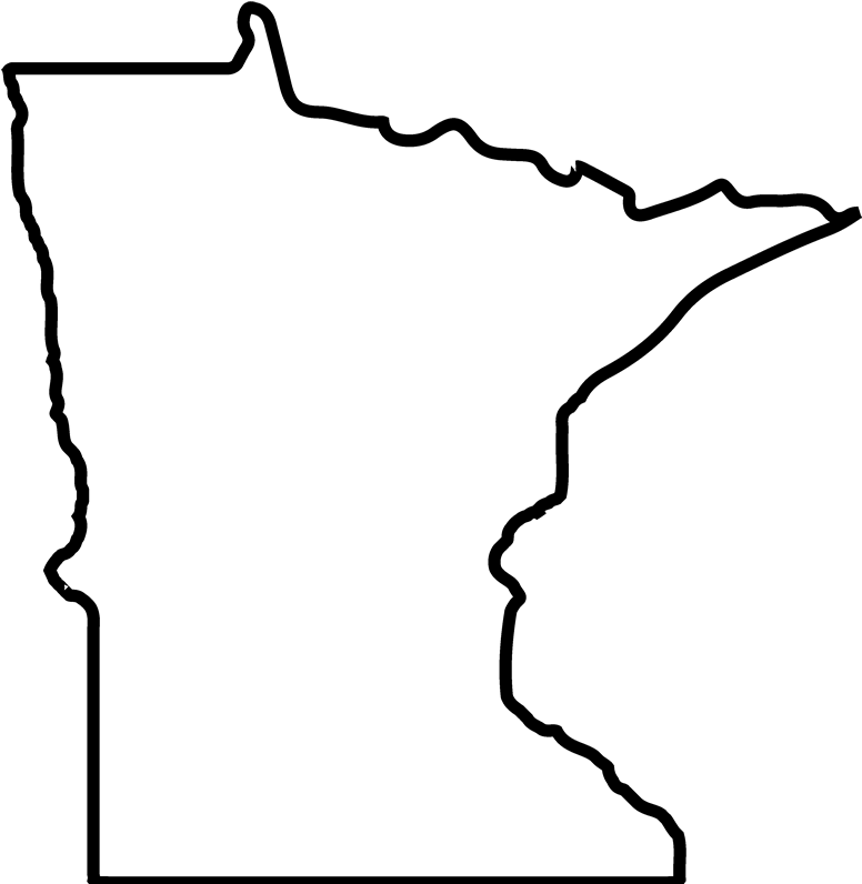 Image Transparent Library Minnesota Outline Rubber - Black Outline Of Minnesota (800x800)