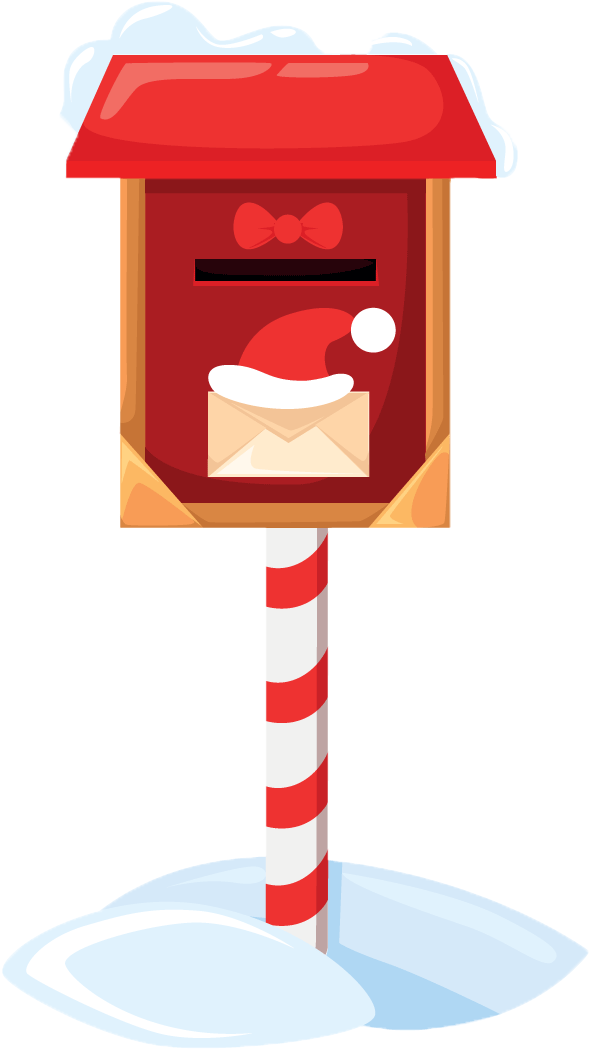 Keep An Eye Out For Santa Mailboxes - Santa Claus Post Box - (623x1079) Png...