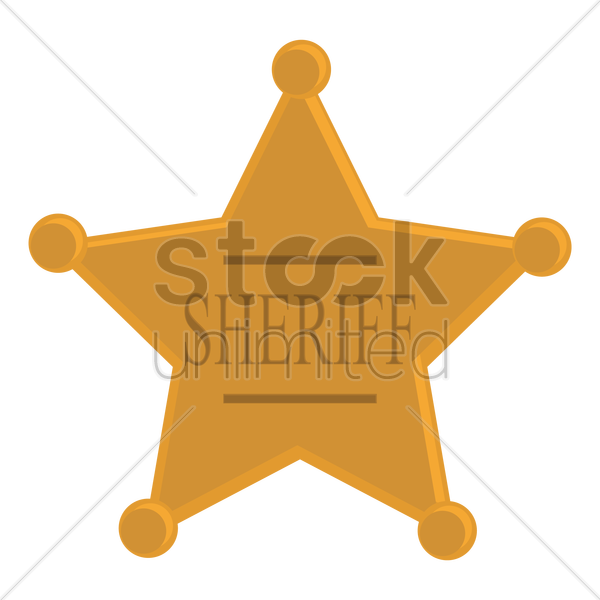 Sheriff Badge Clipart Black And White (600x600)