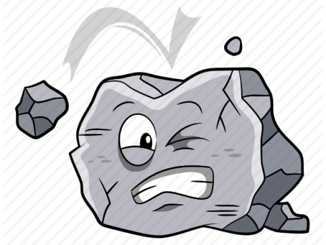 Hard Rock Clipart Sharp - Emoji De Piedra Png (640x480)