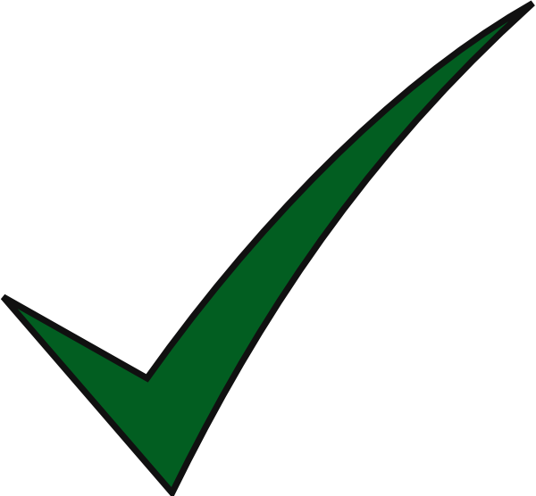 Check Mark Hunter Green Clip Art At Clker - Dark Green Check Mark (600x556)
