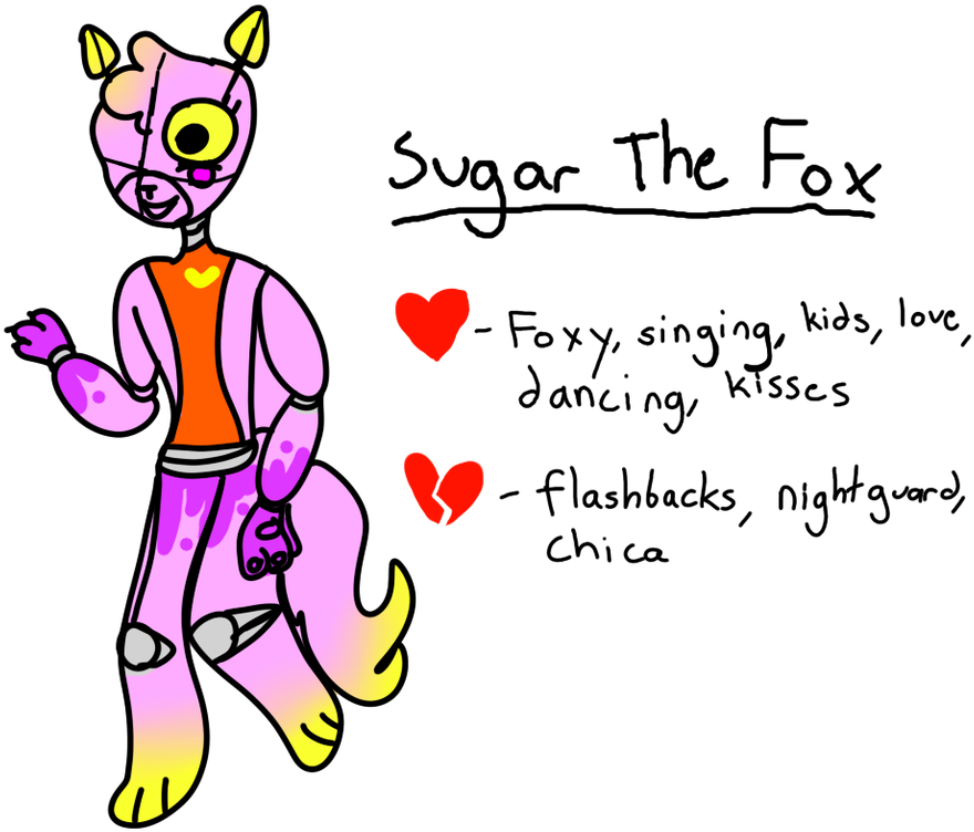 Sugar Th Fox Fnaf Oc Dont Steel 1 - Cartoon (928x861)