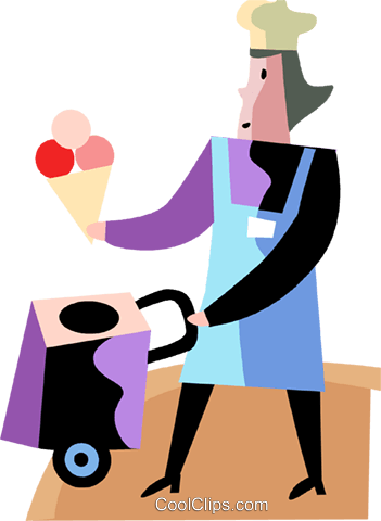 Ice Cream And Frozen Treats Royalty Free Vector Clip - Cartoon (351x480)