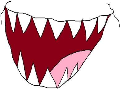 Scary Clipart Mouth - Monster Mouth Png (420x420)