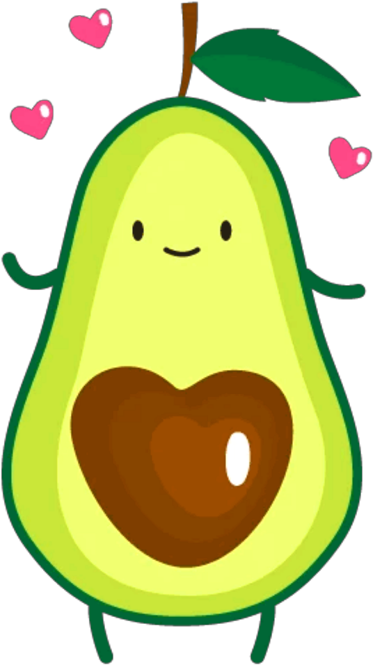 Avocado Clipart Ftestickers Clipart Avocado Cute - Cute Avocado (1024x1024)
