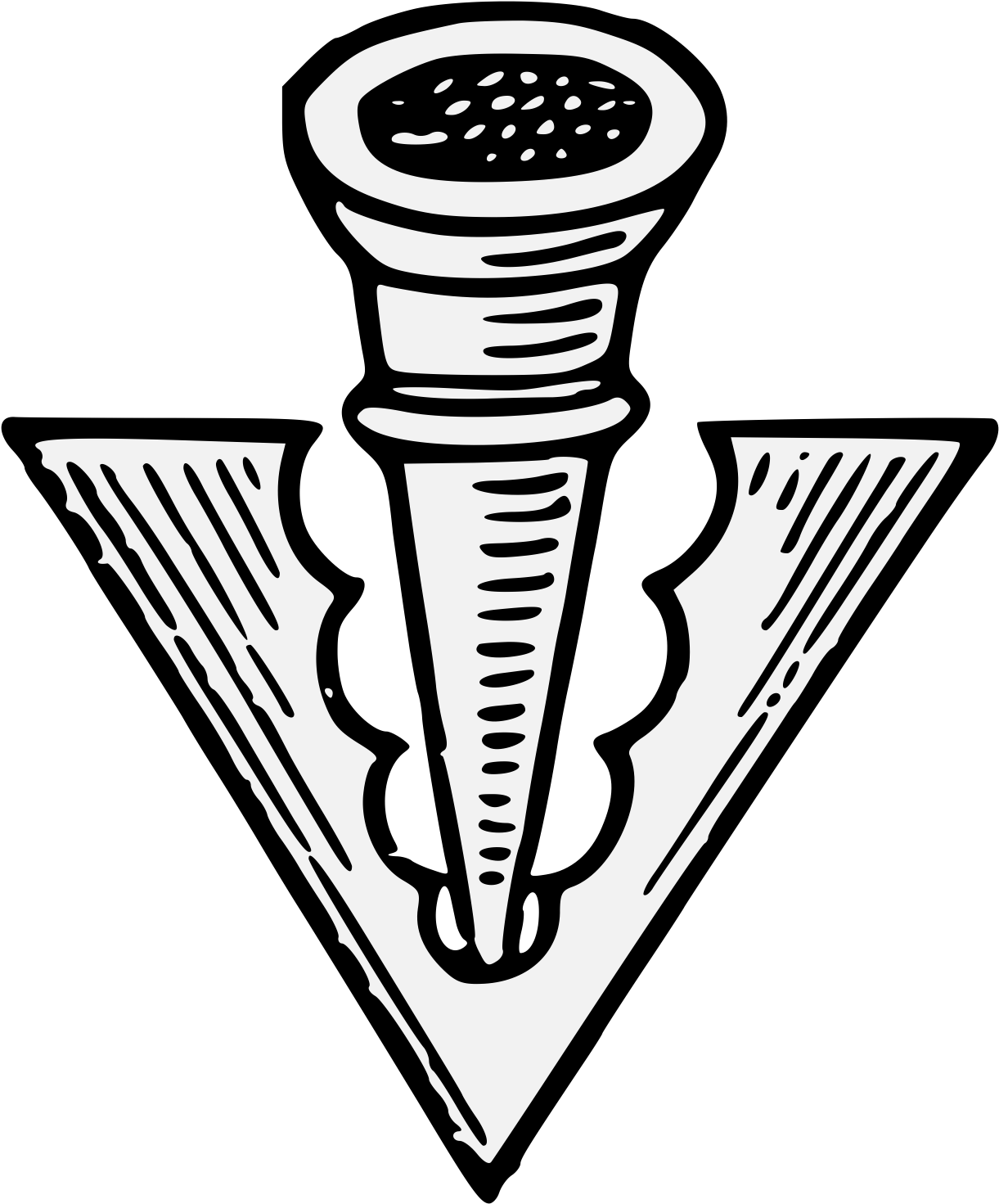 Image Not Found Or Type Unknown - Heraldic Arrow Head (1228x1472)