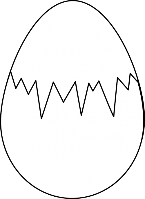Image Stock Cracked Frosted Orange Glow Free Photo - Colouring Page Of Egg (500x685)