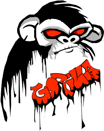 Vector Gorilla Graffiti Graphic Royalty Free Download - Dope Art Graffiti (400x500)