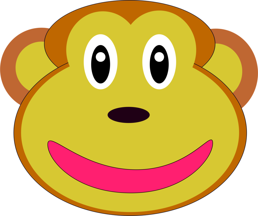 Smiley Gorilla Monkey Computer Icons Primate - Monkey (898x750)