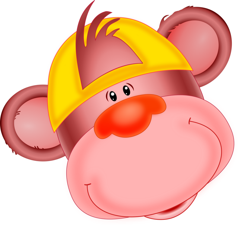 Ape Gorilla Simian Baboons Mandrill - Cartoon Monkey With A Hat (792x750)