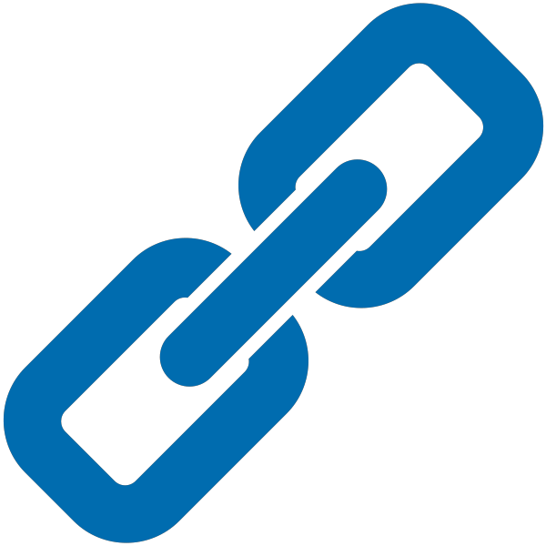 Blue Icon Data Public Clip Art Black And White Library - Link Icon Png Blue (600x600)