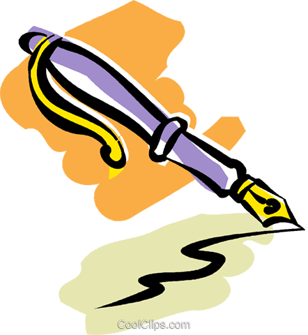 Fountain Pen Royalty Free Vector Clip Art Illustration - Fountain Pen (442x480)