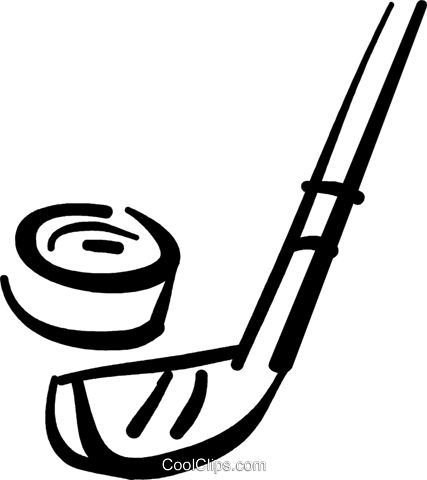 Hockey Stick Royalty Free Vector Clip Art Illustration - Hockeyschläger Clipart (427x480)