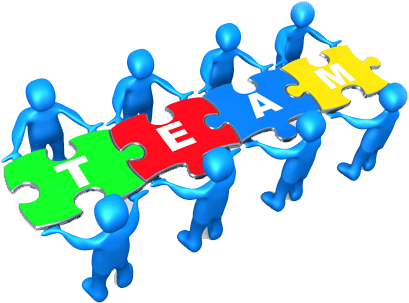 Collaboration Clipart Case Management - Team Members Clip Art (455x341)