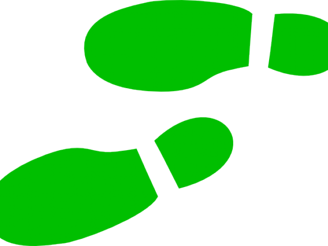 Shoe Print Clipart Green (640x480)