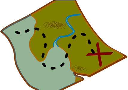 Map Clipart Path Decorations - Treasure Map Clip Art (450x300)