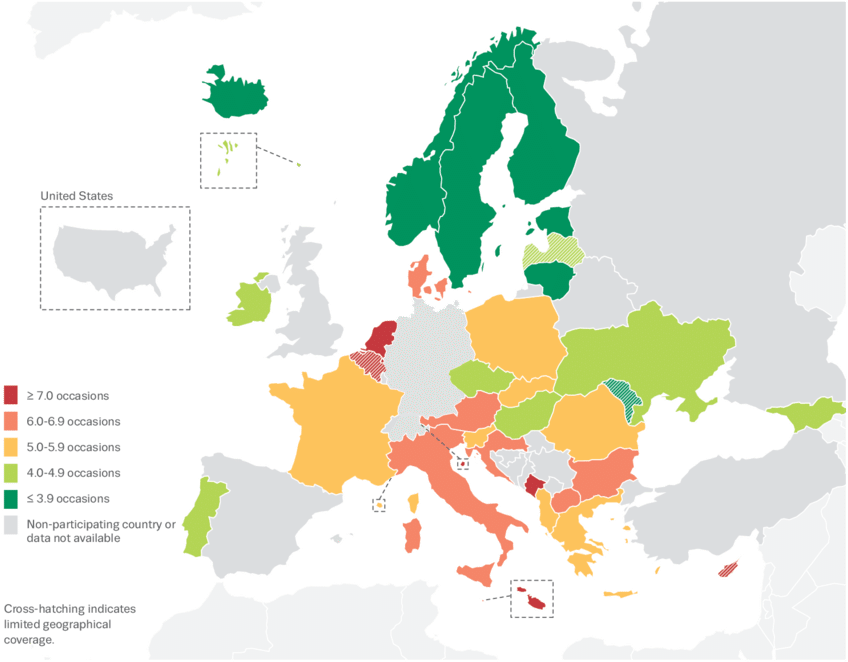 Frequency Of Alcohol Intake In The Last 30 Days - Europe Today: Domestic Politics, Economy, And Society (850x864)
