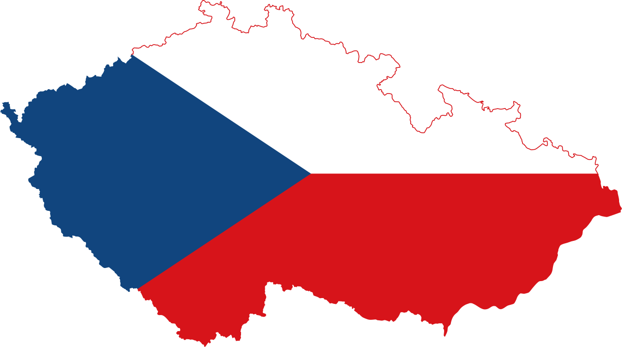 List Of Universities Using Gis - Czech Republic Map With Flag (1280x716)