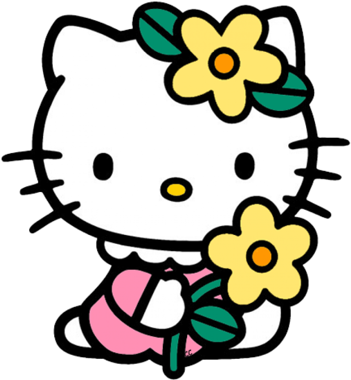 Permalink To Hello Kitty Clipart Snowman Clipart - Hello Kitty Flower Png (728x778)