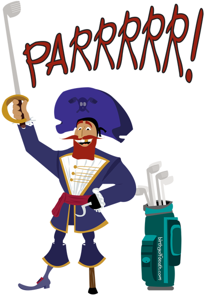 Golfing Pirate - Women - Cartoon (500x600)