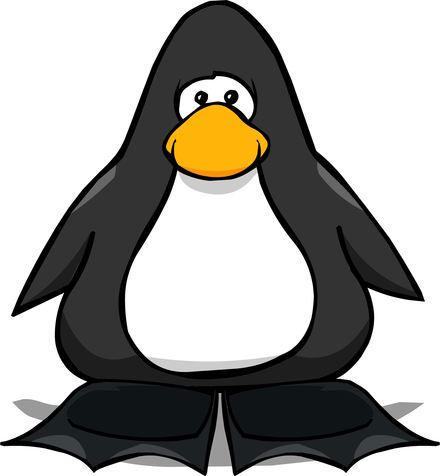 Image Black Flippers Pc - Penguin With Hard Hat (1466x1584)