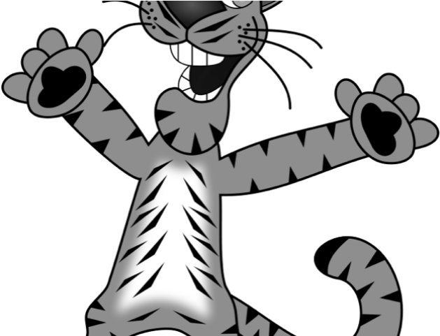 Baby Animal Clipart Tiger - Happy Tiger Shower Curtain (640x480)