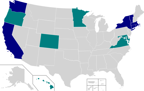Map Of States With Same Day Voter Registration (600x380)