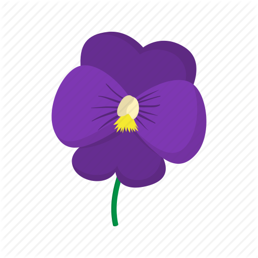 Pansy Clipart Clip Art - Violet Flower Cartoon Violet (512x512)