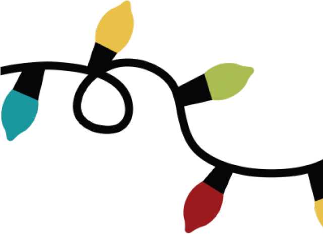 Date Clipart Open House - Christmas Light String Clipart (640x480)