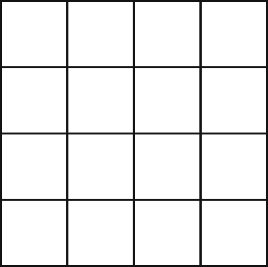 Symmetry Clipart Paper Line Angle - 4 By 4 Bingo Card (900x894)