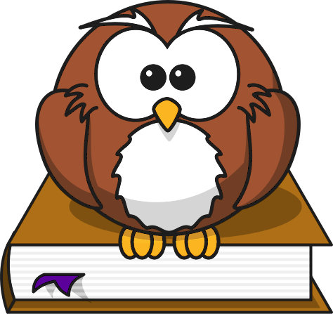 Cartoon Owl On Book Free Clip Art - Cartoon Owl Shower Curtain (474x447)