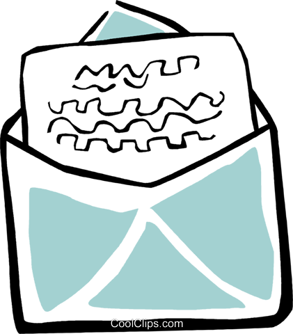 Letters/envelopes Royalty Free Vector Clip Art Illustration - Envelope (421x480)