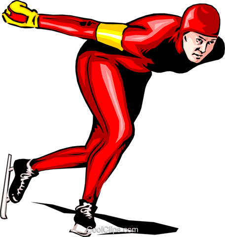 Speed Skating - Eisschnelllauf Clipart (456x480)