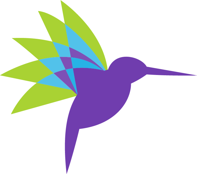 Speed Networking Lounge - Origami Hummingbird Logo (679x601)