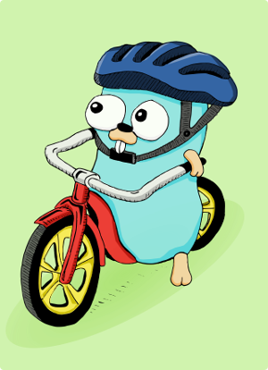 Golang Gopher Bicycle (300x414)