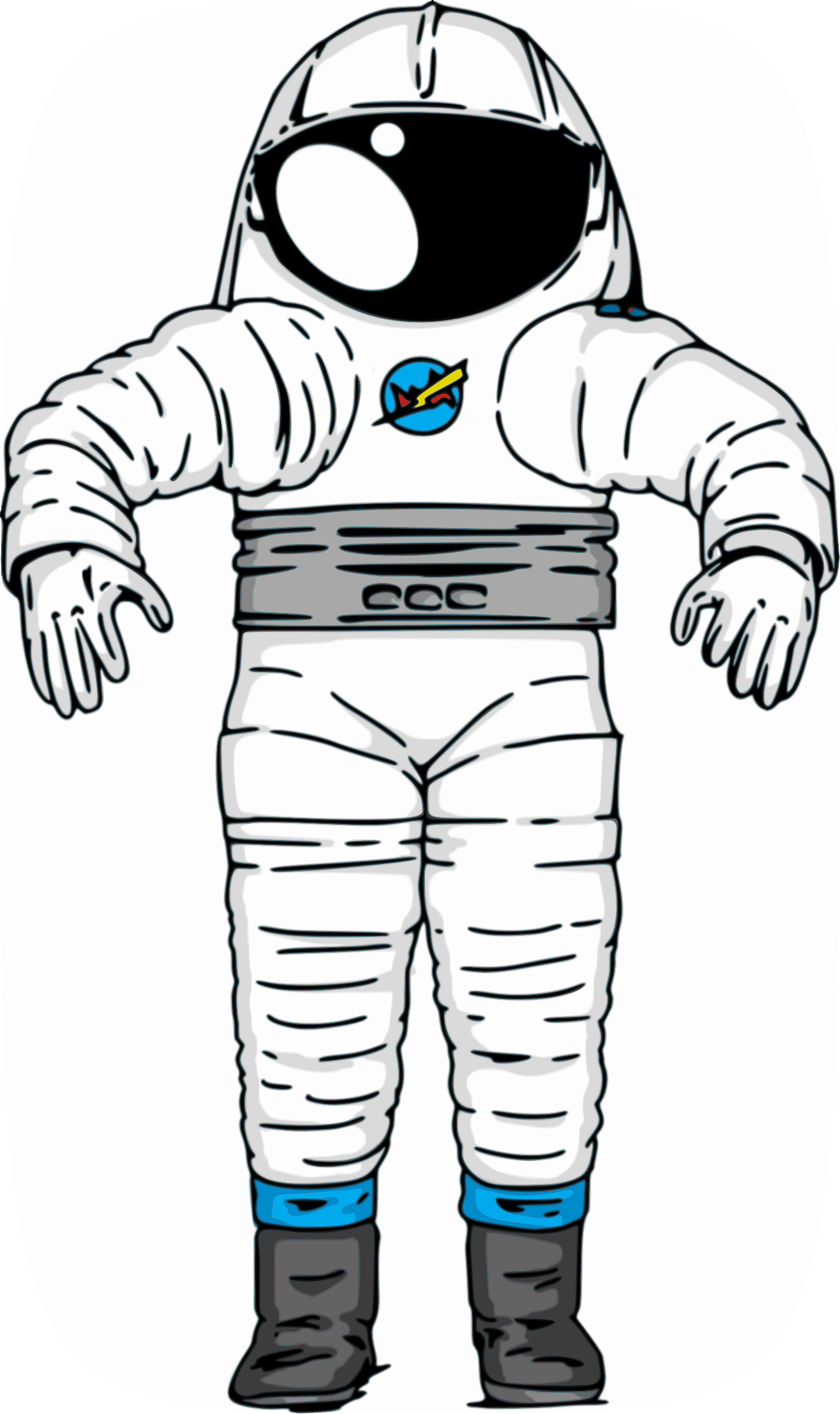 Astronaut Clipart Nasa - Space Suit Clip Art (1426x2400)