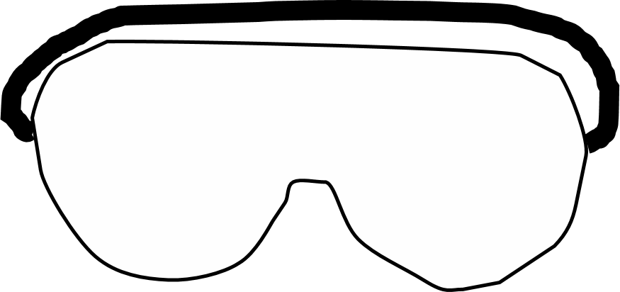 Goggles Clipart Protective Goggles - Safety Goggle Clip Art (875x412)