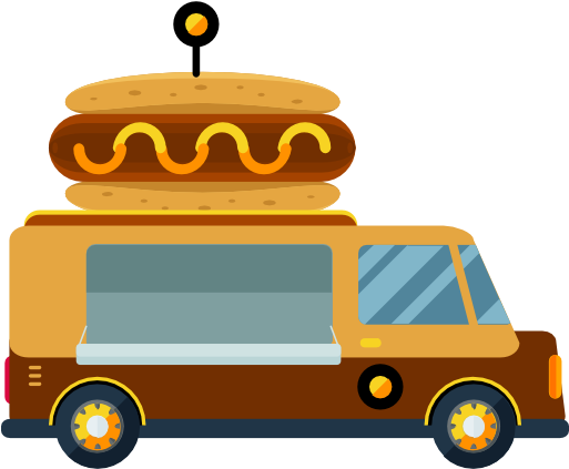 Delivery Clipart Van School - Hot Dog Delivery Truck (512x512)