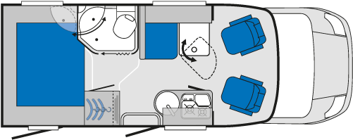 2013 Knaus Van Ti 550 Md Motorhome Day Layout - Knaus Van Ti 600 Me (698x324)