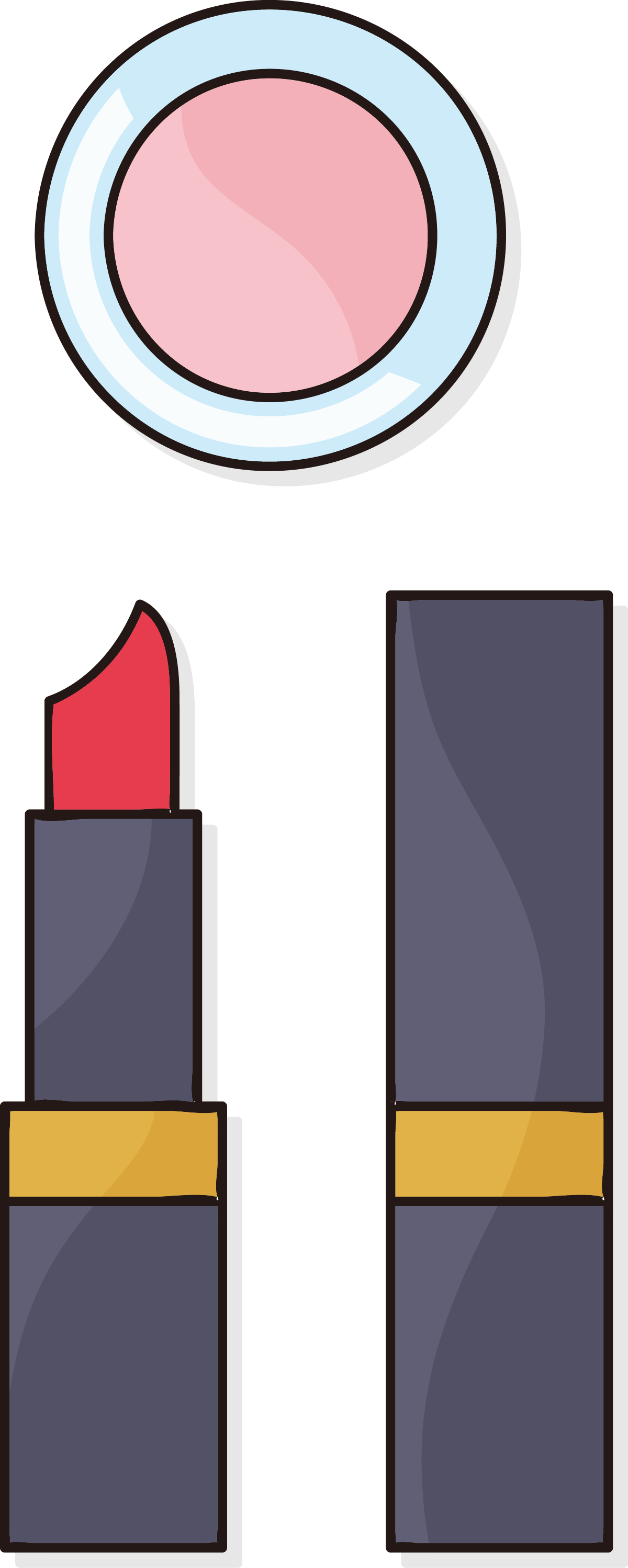 Cosmetics Lipstick Make Up Makeups Transprent Png - Face Clip Art (1200x2998)