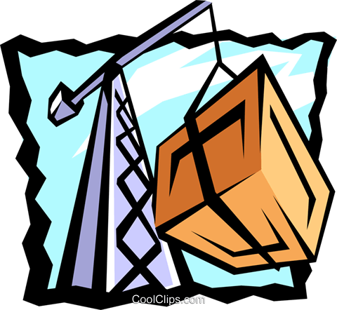 Crane With Cargo Royalty Free Vector Clip Art Illustration - Risk (480x442)