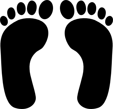 Vinyl Crafts, Fun Crafts, Paper Crafts, Silhouette - Feet Silhouette (377x364)