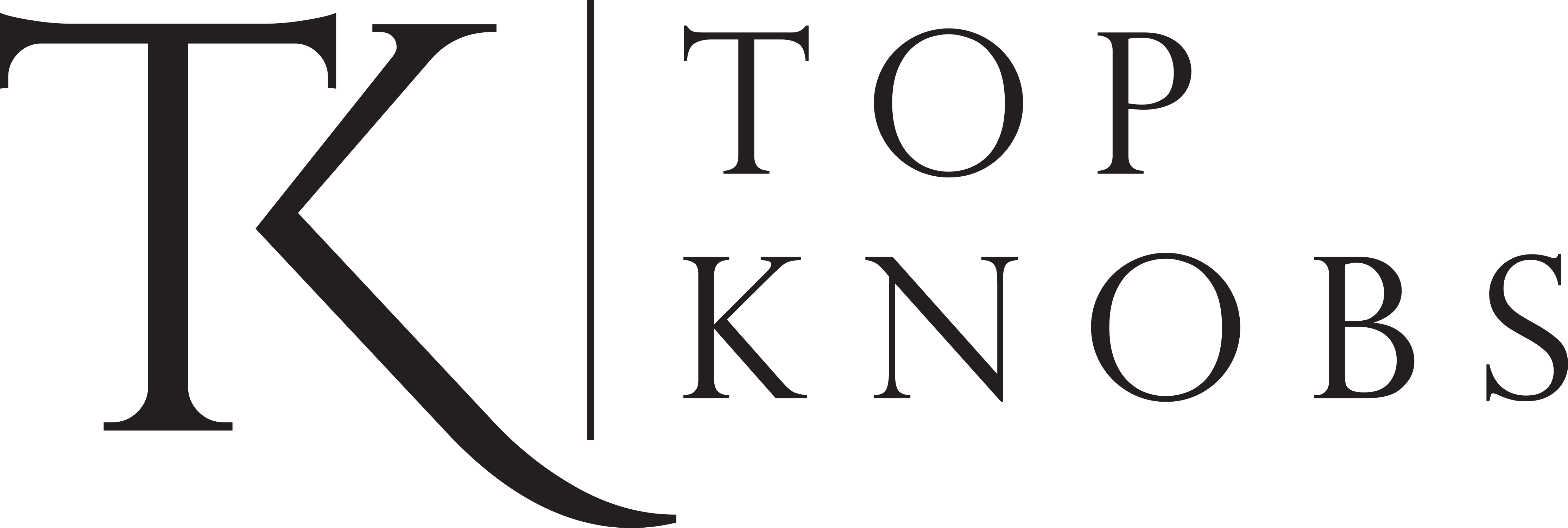 Proudly Representing The Fine Lines Of - Top Knobs Logo (4456x1500)