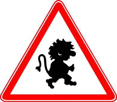 Dj Suki King Peppy Internet Troll King Gristle Sr - Beware Of The Troll Sign (389x340)