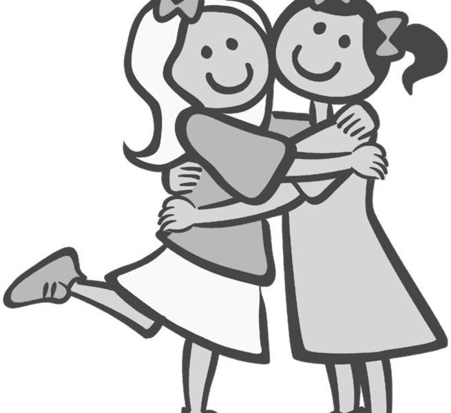 Clipart, Friends Clipart Black And White 19 Friends - Chemical Bonds (655x600)