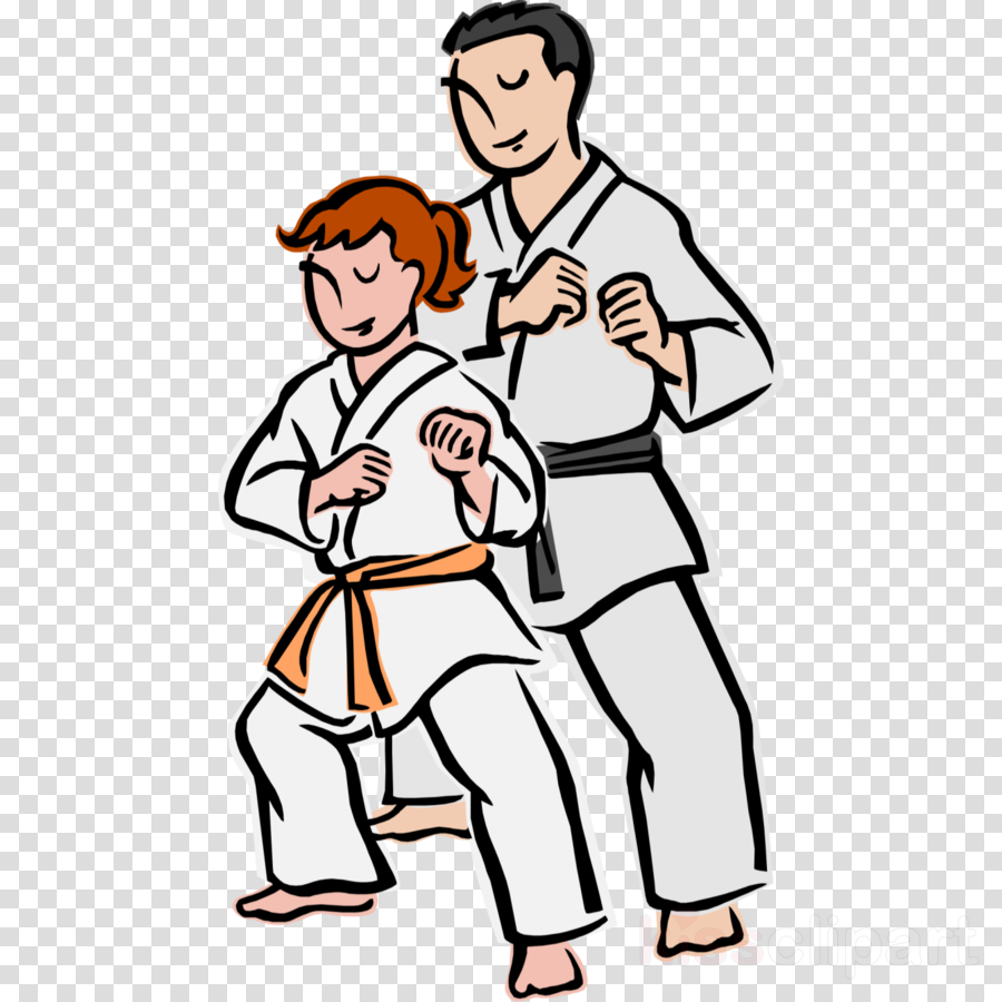 Karate Friends Clip Art Clipart Martial Arts Kenpō - Cartoon (900x900)