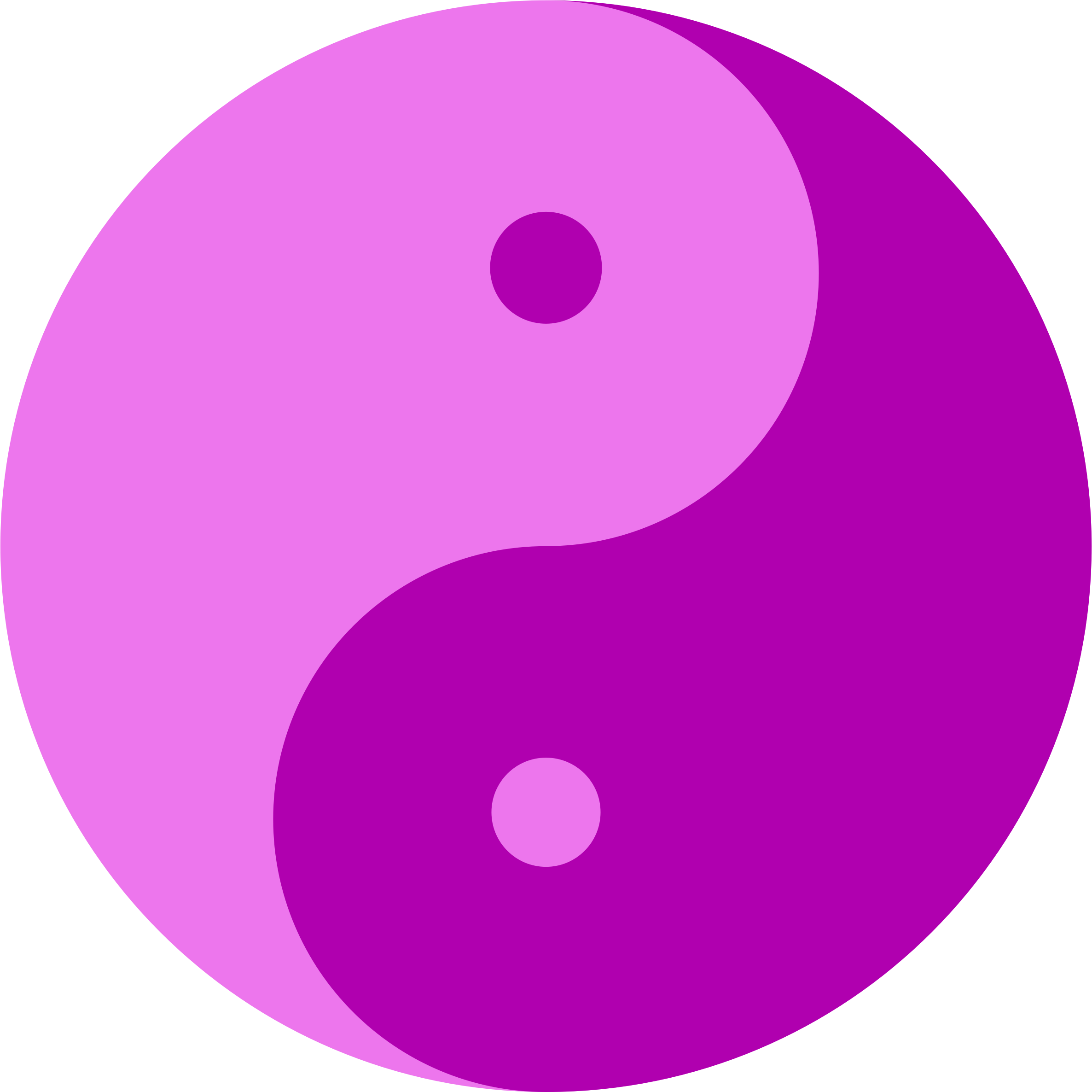 Yin And Yang Magenta Violet Purple Computer Icons - Yin Yang Magenta (2372x2371)